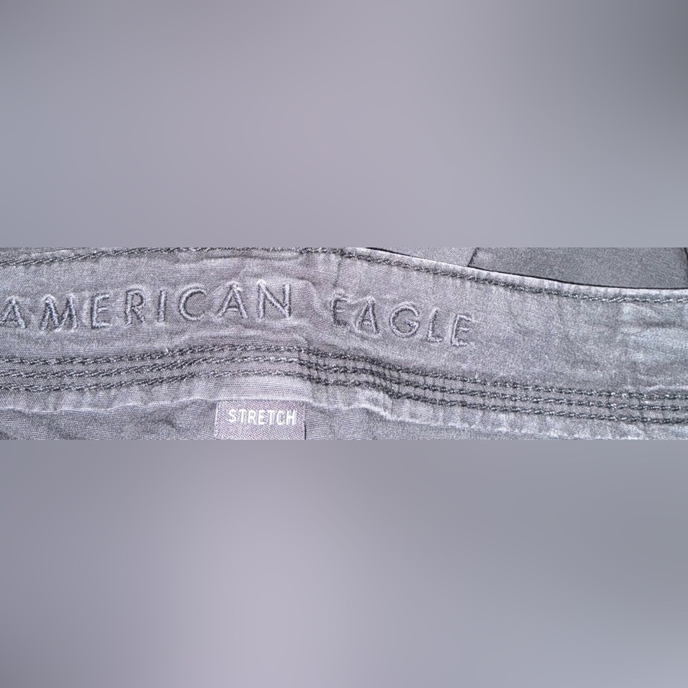 American Eagle Stretch Black Faded Cargo Pants - Picture 5 of 6